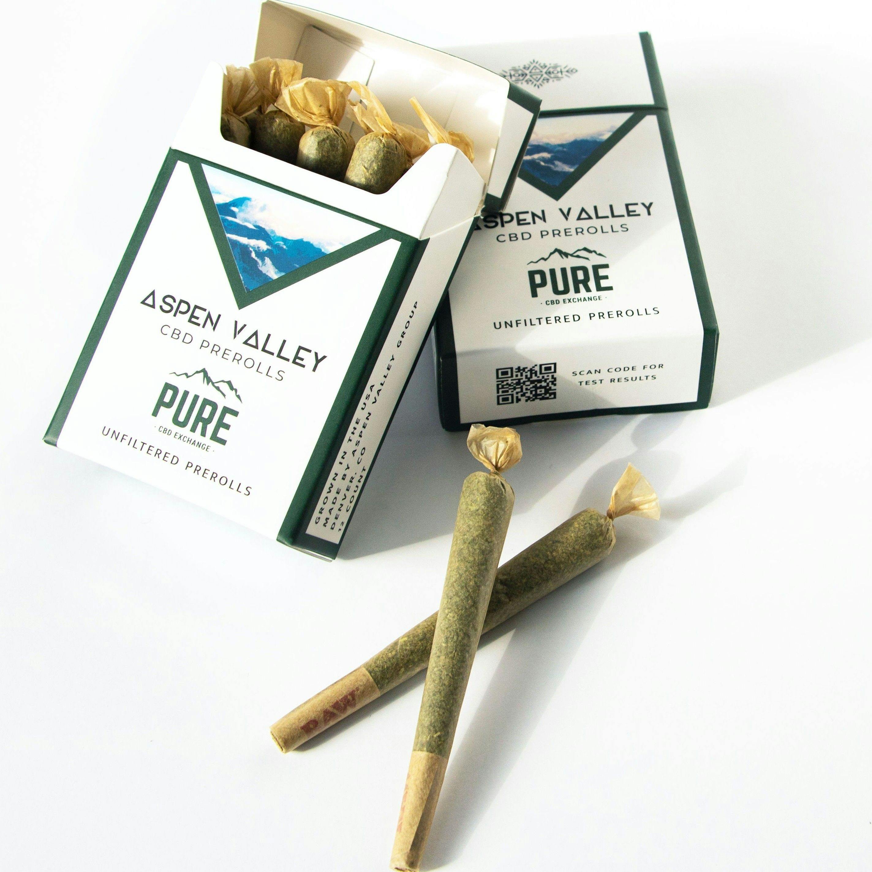 Pure CBD Exchange Aspen Valley PreRolled Hemp CBD Flower Joints Leafly